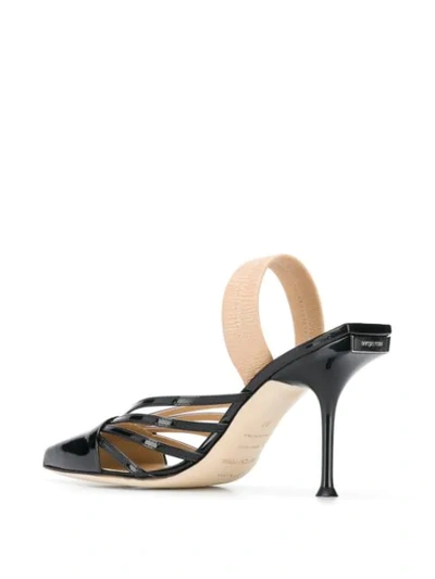 Shop Sergio Rossi Stiletto Slingback Shoes In Black