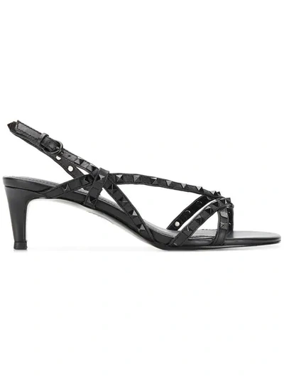 Shop Ash Studded Kitty Sandals In Black