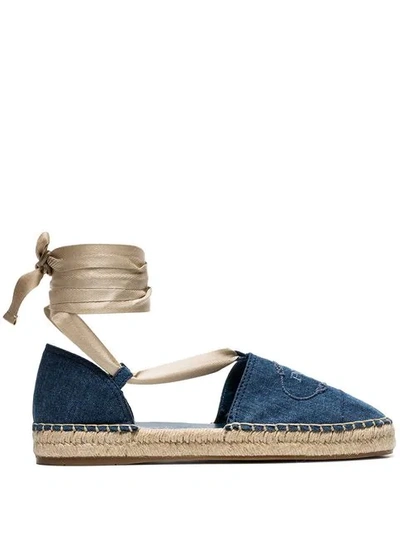 PRADA DENIM ESPADRILLES - 蓝色