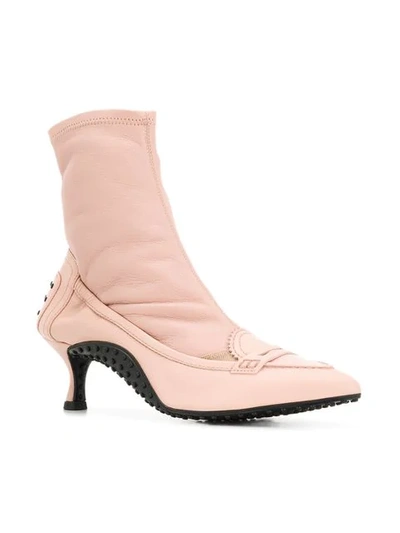 Shop Tod's X Alessandro Dell'acqua Pointed Sock Boots In M030 Rosa