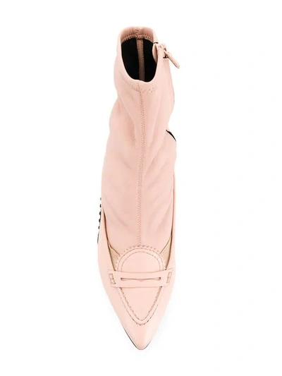 Shop Tod's X Alessandro Dell'acqua Pointed Sock Boots In M030 Rosa