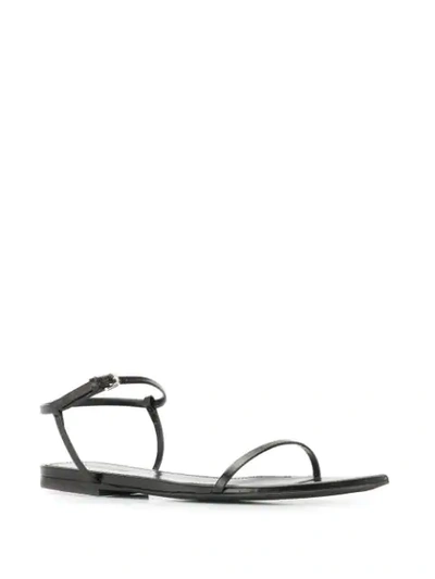 Shop Jil Sander Pointed-toe Sandals - Black