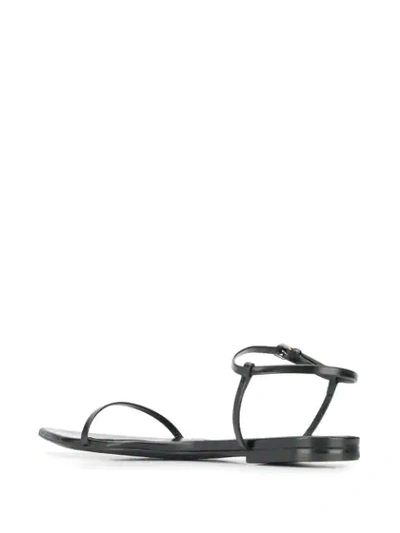 Shop Jil Sander Pointed-toe Sandals - Black