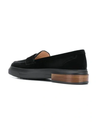 Shop Tod's Velvet Moccasins - Black