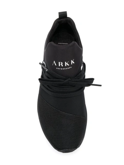 Shop Arkk Low Top Sneakers In Black