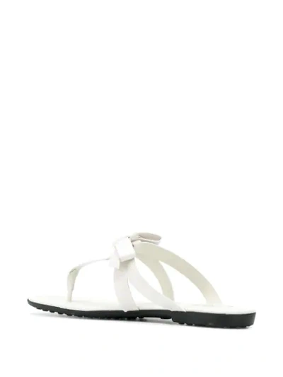 Shop Tod's Infradito Sandals In White