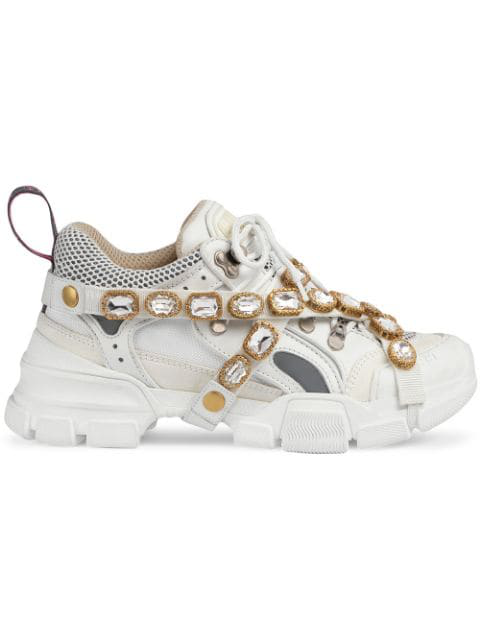 gucci flashtrek embellished sneakers