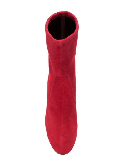 Shop Stuart Weitzman Margot 95 Boots In Red