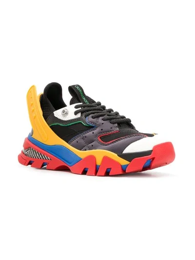 Shop Calvin Klein 205w39nyc Chunky Running Sneakers In Black