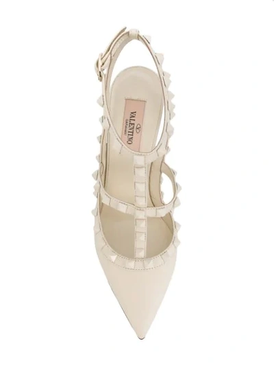 Shop Valentino Garavani Rockstud Pumps In White