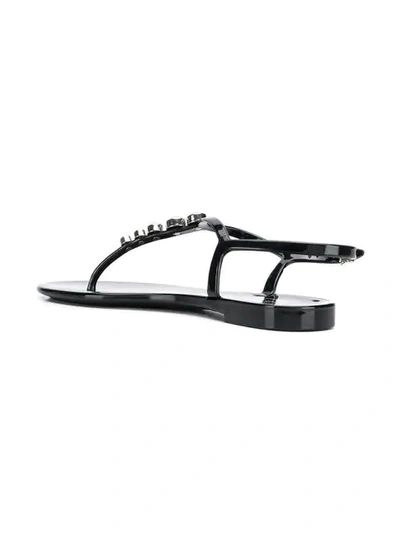 Shop Sergio Rossi Sr Khata T-bar Sandals In Black
