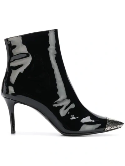 MARC ELLIS POINTED TOE ANKLE BOOTS - 黑色