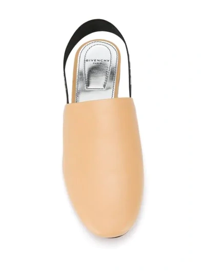 Shop Givenchy Slingback Slippers - Neutrals