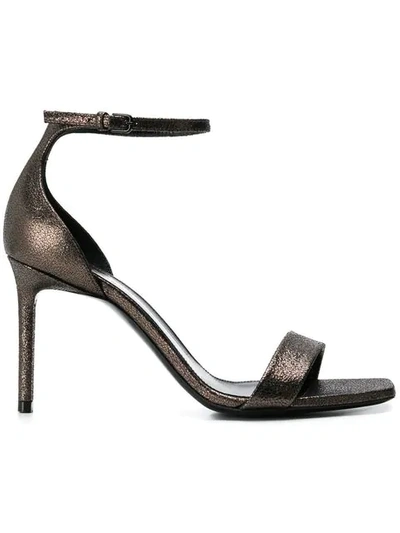 Shop Saint Laurent Amber Sandals In Black