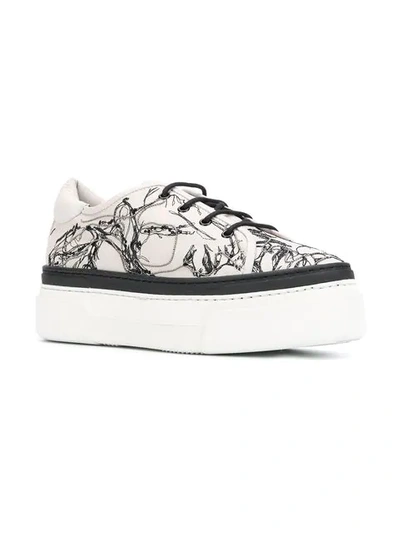 Shop Agl Attilio Giusti Leombruni Platform Lace-up Sneakers In Neutrals