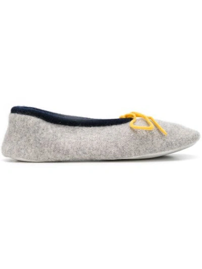 Shop Chinti & Parker Knitted Slippers In Grey