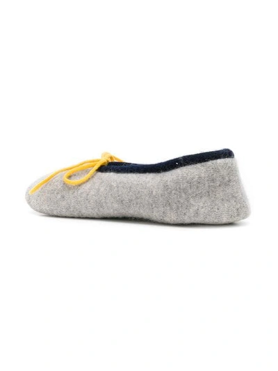 Shop Chinti & Parker Knitted Slippers In Grey