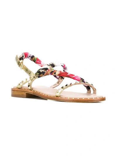 Shop Ash Pattay Sandals In Gold