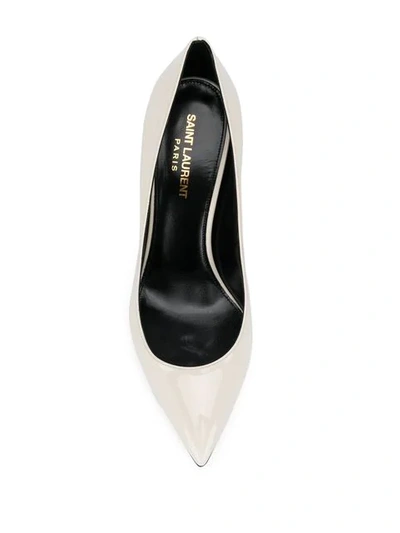 Shop Saint Laurent Opyum Pumps In Neutrals