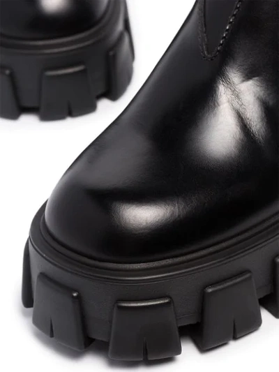 Shop Prada 55 Chunky Chelsea Boots In Black