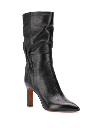 Shop Santoni Scrunched Boots In Black