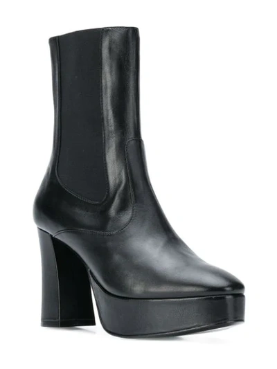 Shop Nicole Saldaã±a Sam Chunky-heel Boots In Black