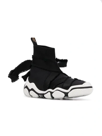 Shop Red Valentino Glam Run Sneakers In Black