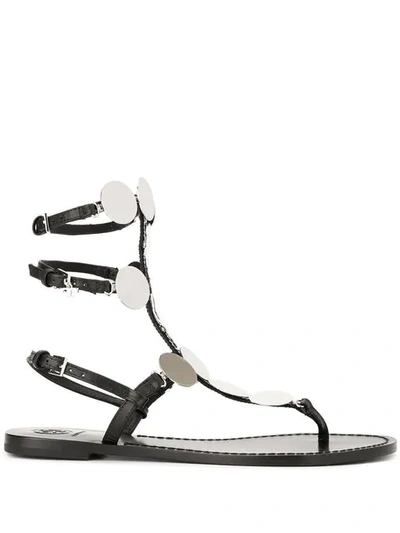 Shop Tory Burch Patos Disk Gladiator Sandals - Black