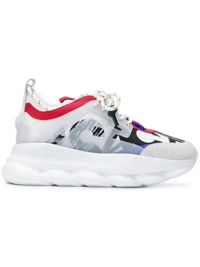 Shop Versace Chain Reaction Sneakers In Multicolour