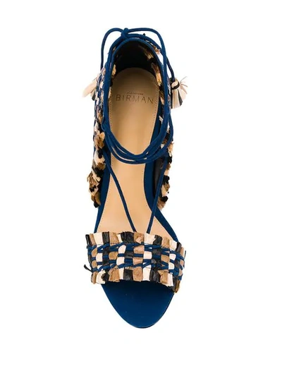 ALEXANDRE BIRMAN MARACATU WOVEN SANDALS - 蓝色