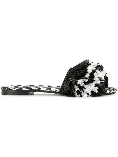 Shop Avec Modération Bora Bora Fringed Sandals In Black