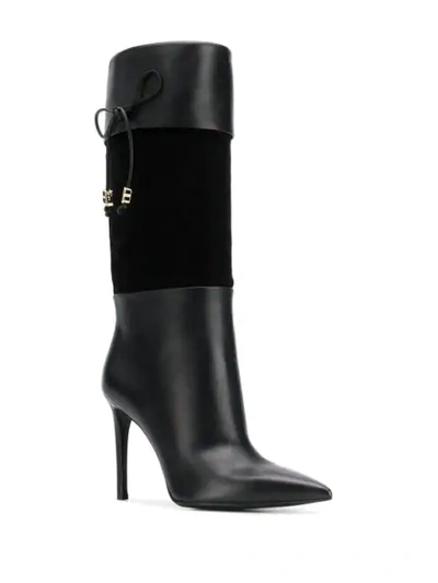 Shop Balmain Knee-length Bb Boots In Black