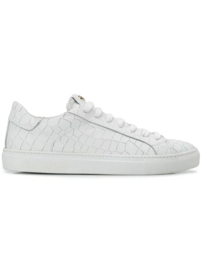 Shop Hide & Jack Embossed Low Top Trainers In White