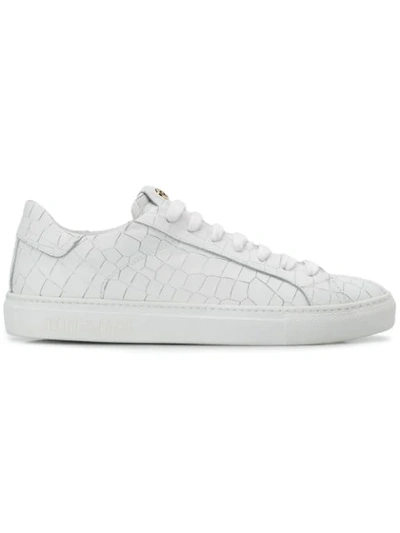 HIDE&JACK EMBOSSED LOW TOP TRAINERS - 白色