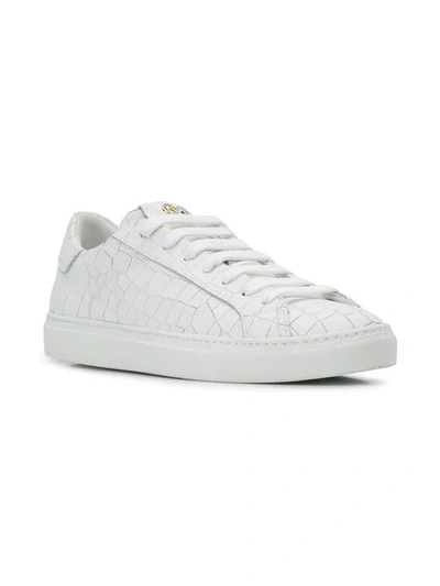 Shop Hide & Jack Embossed Low Top Trainers In White