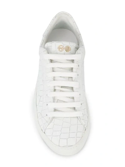 Shop Hide & Jack Embossed Low Top Trainers In White