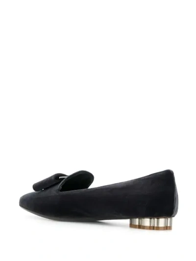 Shop Ferragamo Flower Heel Pumps In Black