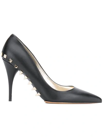 Shop Valentino Garavani Jaw Stud Pumps In Black