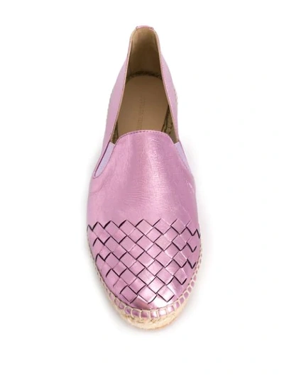 Shop Bottega Veneta Intrecciato Weave Espadrilles In Pink