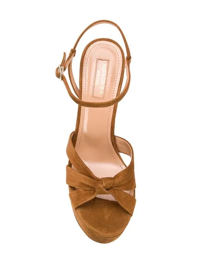Shop Aquazzura Chunky Platform Sandals In Brown