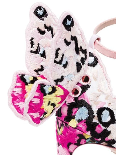 SOPHIA WEBSTER CHIARA蝴蝶缝饰高跟凉鞋 - 粉色