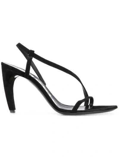 Shop Proenza Schouler Asymmetrical Heeled Sandal - Black