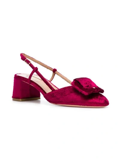 Shop Aquazzura Low Heel Sandals In Pink