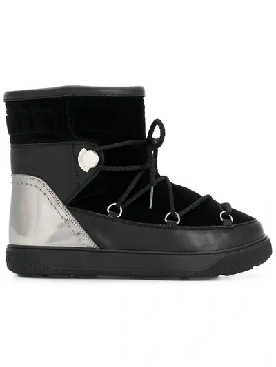 Shop Moncler New Fanny Snow Boots In Black