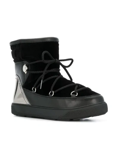 Shop Moncler New Fanny Snow Boots In Black