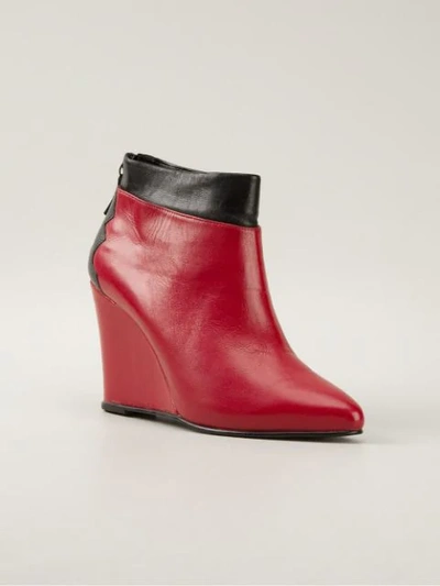 Shop Toga Wedge Heel Boot In Red