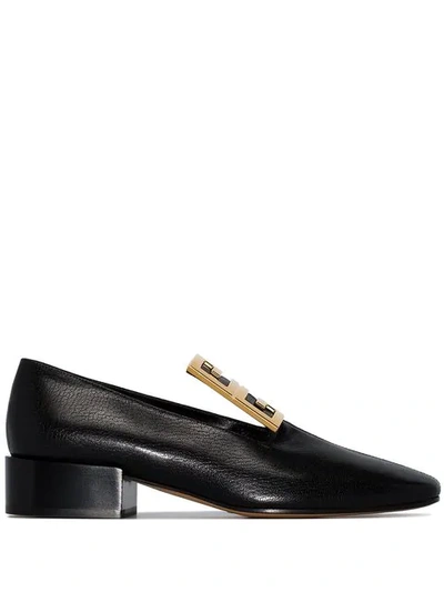 Shop Givenchy 4g Loafers - Black