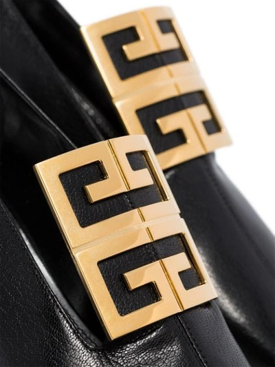 Shop Givenchy 4g Loafers - Black