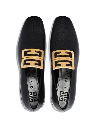 Shop Givenchy 4g Loafers - Black