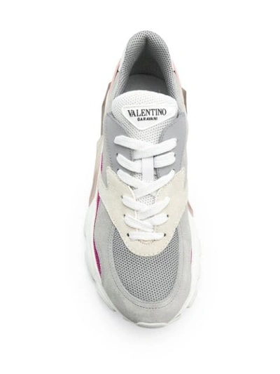Shop Valentino Garavani Bounce Sneakers - Grey